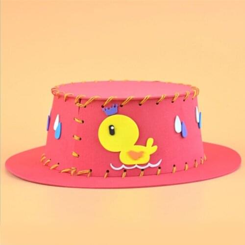 New Children Handmade Handicraft Learning Model DIY Handmade EVA Hat Multicolored Knitted Cap Kit Kids Craft Educational Toy