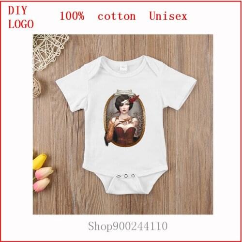 Newborn Toddler Baby Boy Girl Macarena Steampunk Outfit Costume Romper short sleeve Clothes Baby bodysuits baby roupa de bebe