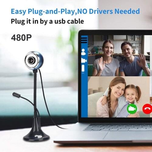 Online Desk Web Camera with Microphone Office Caring X1 480P USB Webcam Video Computer Supplies for Computer PC