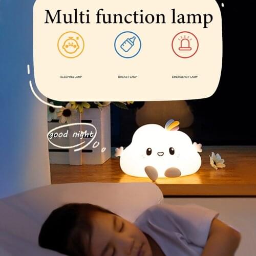 Wonderlife Portable Eye Protection Kids Room Bedside Cute Cloud Color Changing LED Night Light USB Rechargeable Nursery