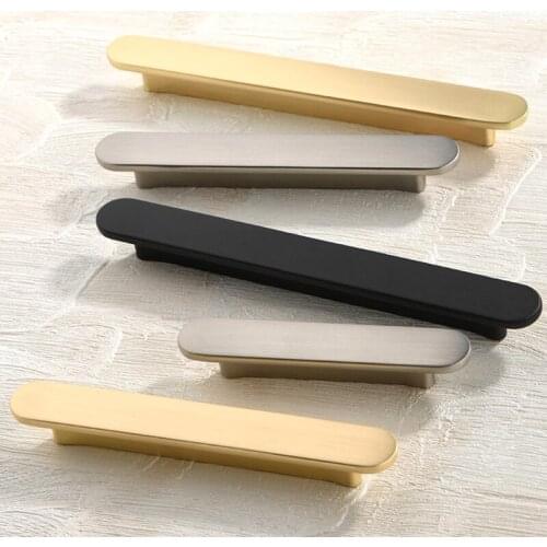 Nordic Style Arc Rectangle Drawer Knobs Cupboard Kitchen Knobs And Handles Golden Cabinet Handles Furniture Handle Hardware