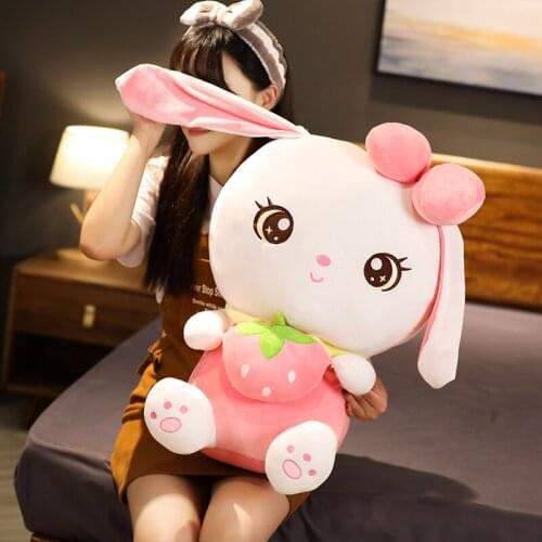 Nice KUY New Huggbale Hot Plush Toys Stuffed Animals Dolls Cute Rabbit For Children Toy Birthday Christmas Girl Gifts Kids Pink