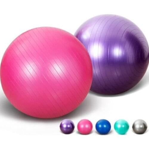 2019 Sports Yoga Balls Bola Pilates Fitness Gym Balance Fitball Exercise Pilates Workout Massage Ball 45cm 55cm 65cm 75cm