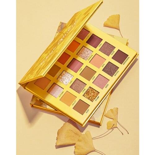 Judydoll Ginkgo 20 Colors Eye Shadow Plate Shimmer Matte Sequins Thin and Glittering Daily Matching