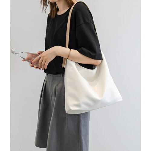 Large Capacity Women Shoulder Bag Nylon Tote Handbag Big Shopping Bags Simple Fashion Shoulder Hand Bag Female Shopper Purse