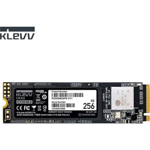 KLEVV CRAS C710 SSD NVMe M.2 2280 Internal Solid State Disk PCIe Gen 3x4 Hard Drive 256GB 512GB 1TB High Speed For Computer