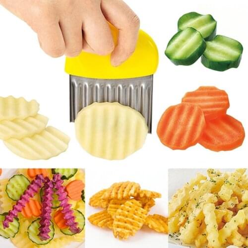 Wavy French Fries Cutter Stainless Steel Potato Slicer Chopper Slicer for Durable Kitchen Gadgets Cutter