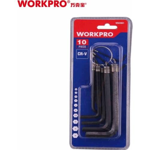 WORKPRO W022001 10PC Hex Keys With Ring