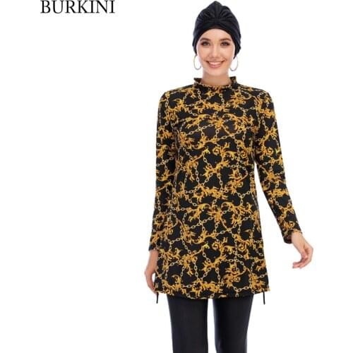 YONGSEN 2020 Women Islamic Muslimah Swimsuit clothing Arabian Swimsuit Ladies Hijab Burkinis Muslim Swimwear Long Sleeve