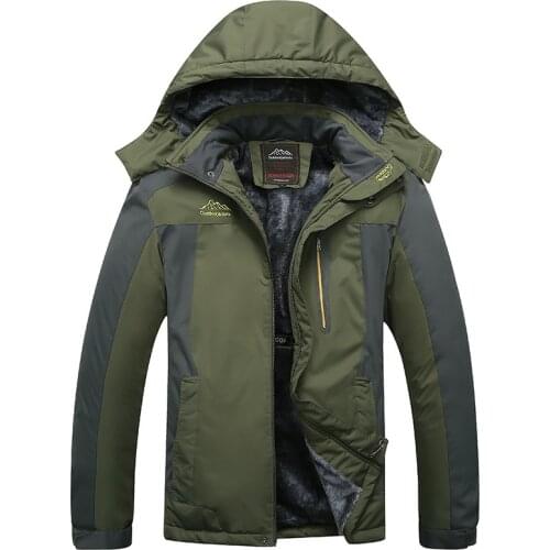 Winter Jacket Men Thick Windbreaker Waterproof Fleece Jackets Mens Military Outwear Parkas Overcoat Plus size 8XL 9XL Clothing