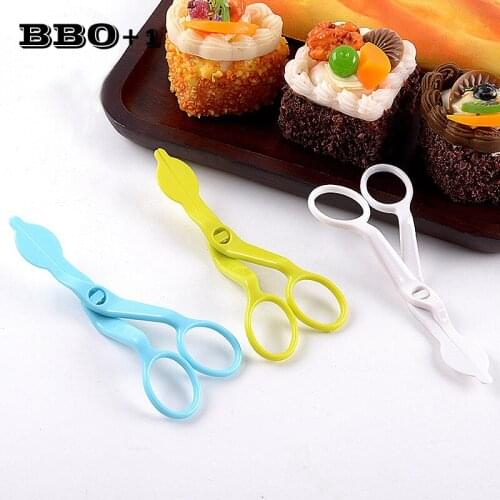 1PCS Delicate Flower Cake Scissors Plastic Decor Lifter Fondant Sugarcraft Cream Transfer Scissor Nail Baking Pastry Accessories