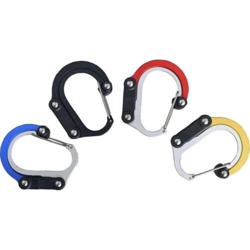 1Pc Carabiner Clip Rotating Hook Hybrid Gear Clip Non-Locking Strong Clips Camping Fishing Hiking Travel Backpack Laggage Clasp