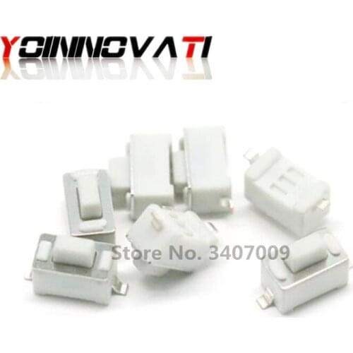 100PCS/LOT 3*6*5 mm 2pin SMD Tact Switch Push Button White Button Touch Micro Switch 3x6x5H