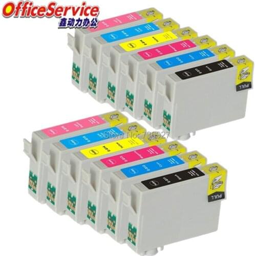 12X Compatible Ink Cartridge T0811N to T0816N 811N For Epson Stylus Photo T50 R290 R390 RX590 RX610 inkjet printer