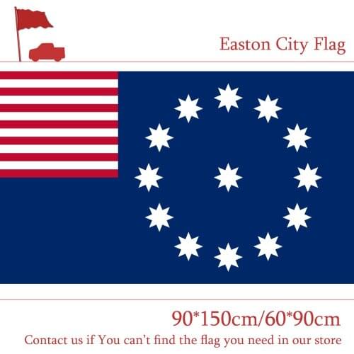 15PCS Flag Easton City Flag Of Pennsylvania State 3x5ft 90*150cm 60*90cm Flag Custom 100d Polyester For Home decoration