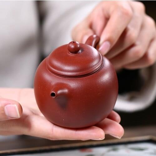 150ML Yixing Purple Sand Teapot Raw Ore Purple Mud Hand Made Pot Dahongpao Mud Kung Fu Tea Set Tea Ceremony Birthday Gift