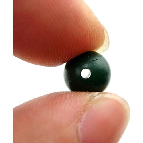 50Pcs Soft Carp Fishing Beads Rubber Dark Green Round Floating Rig Beads Carp Fishing Accessories 8mm
