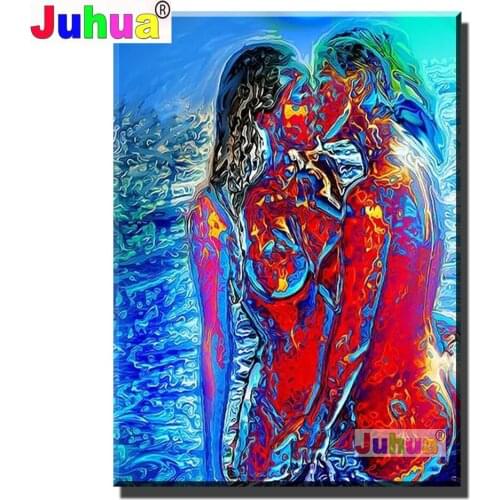 5D square round Diamond Painting Girl Kiss Boy Full Square Drill Picture Of Rhinestone Mosaic Diamond Embroidery Romantic Couple