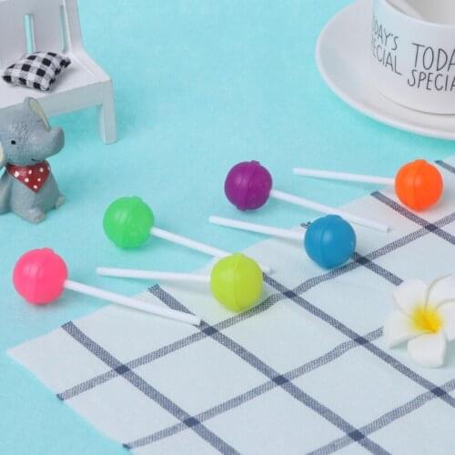 6Pcs Creative Sweet Candy Lolipop Eraser Cleaner For Kids Gift School Supplies