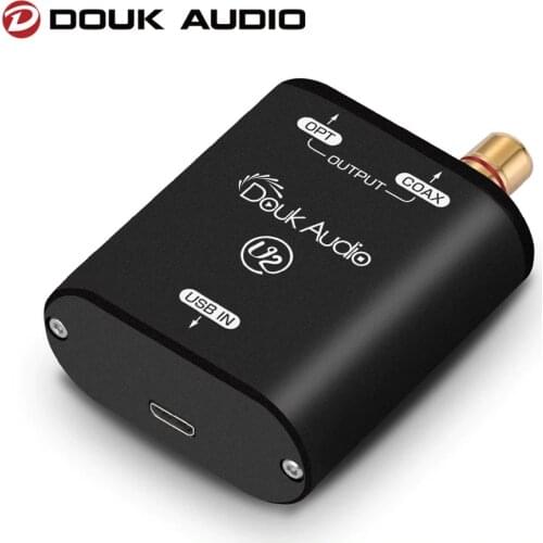 Douk Audio U2 Mini USB to SPDIF Audio Converter XMOS XU208 Digital Interface COAX/OPT DSD DOP 192KHz