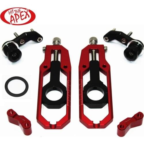 For Yamaha R1 YZF-R1 2015 2016 2017 Motorcycle CNC Chain Adjusters Tensioners Catena Rear Axle Spindle with Paddock Bobbins
