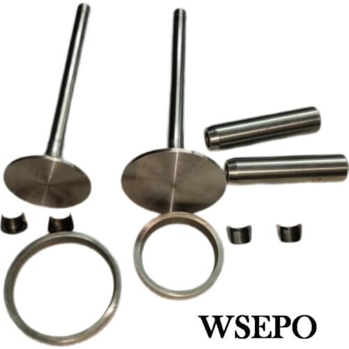 OEM Quality! Valve/Seat/Guide/Clip 4 PC Kit for CT1125 4 Stroke Single Cylinder Small Water Cooled Diesel Engine