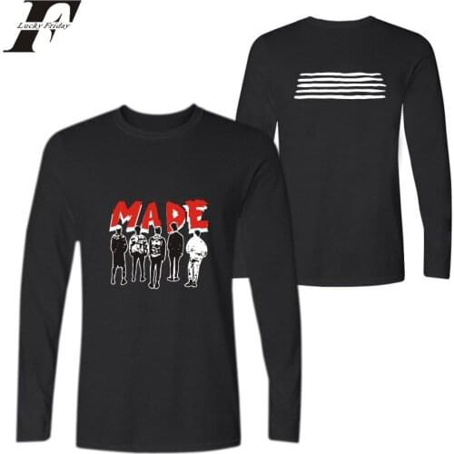 LUCKYFRIDAYF Fashion Kpop BIGBANG MADE Printed Hip Hop Women Men T Shirts Casual Tee Shirt Long Sleeve T-shirt Sweatshirt Tops