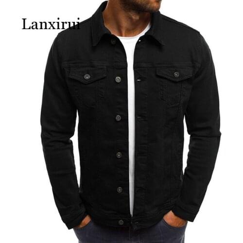 Mens Denim Jacket High Quality Fashion Jeans Jackets Slim Casual Streetwear Vintage Men Jean Clothing Plus Size