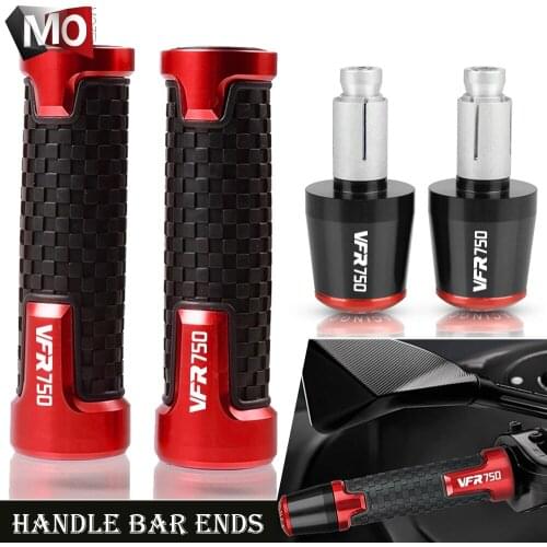 7/8'' 22mm CNC Motorcycle handlebar grip ends handle bar Cover For HONDA VFR750/F/R VFR750FH/FV VFR750RJRLRC30 VFR 750 1988-1997
