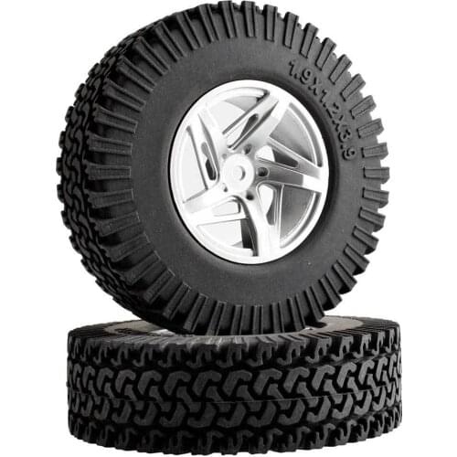 RC Rim01-T134 Plastic Whee l&1.9inch Rubber 98mm Tires 4P For HSP 1:10 Climbing Car