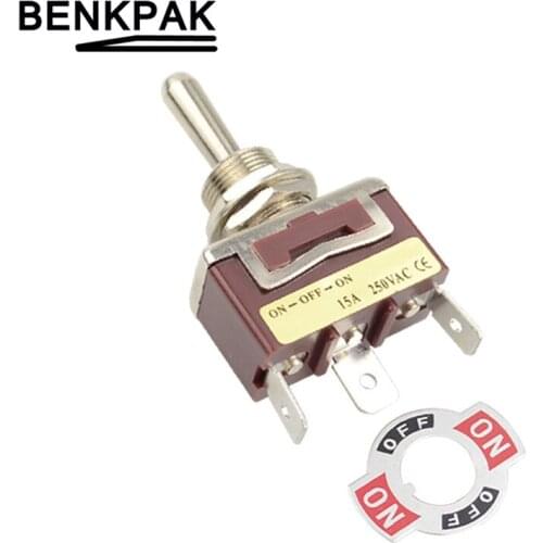 Shande Grade Quality 3flat pin momentary toggle switch (ON) OFF(ON)
