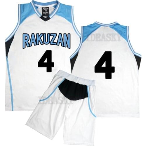 Anime Kuroko no Basket Basuke Cosplay Rakuzan School Uniform Akashi Seijuro Basketball Jersey Sportswear T-shirt Costume Set