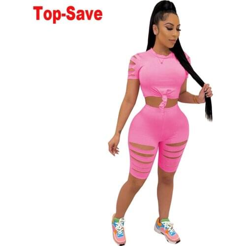Shorts Solid Sexy Tracksuits Women Two Piece Set Outfits Sports Fitness High Waist Leggings Night Club Party Matching Sets Sweat