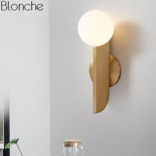 Nordic Design Led Wall Lamp Light Industrial Wall Sconce for Bedroom Bathroom Mirror Light Modern Loft Home Glass Ball Luminaire