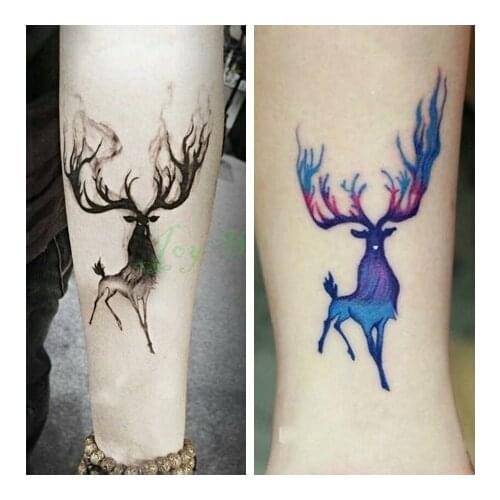 Waterproof Temporary Tattoo Sticker 10.5*6 cm moose deer bucks tattoo elk tatto stickers flash tatoo fake tattoos for men girl