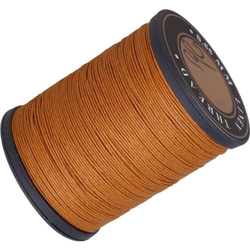 Craft DIY Flax Waxed Linen Sewing Wax Cord String Orange 0.55mm Dia
