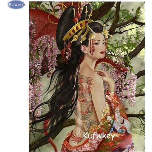 Bead Embroidery Diamond mosaic,Japanese,woman,portrait,5Diamond Painting,Stitch Cross,3D,Diamond pattern,almaznaya,stickers,gift