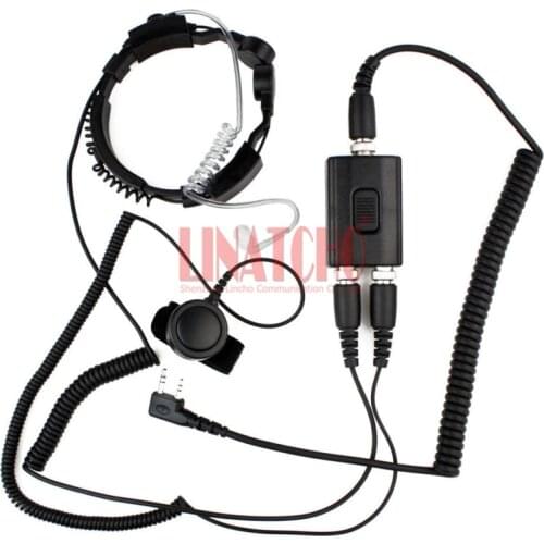 Good performance two way radio microphone heavy duty PTT neck headset walkie talkie radio tactical throat mic
