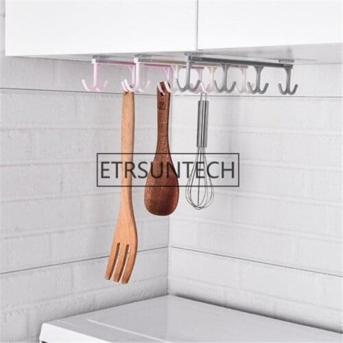100pcs Kitchen Hanger Holder Storage Plastic Holders Racks Cupboard Towel Cabinet Space Saving Kitchen Hanger Tool
