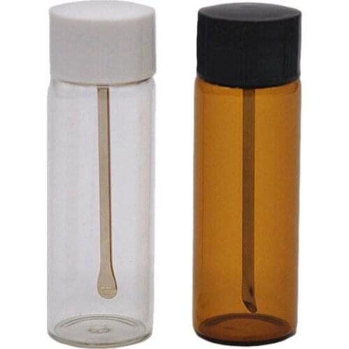 300pcs Glass Snuff Bottle with Snuff Spoon Portable Pill Box Multiple Uses High Quality Innovative Design W9655
