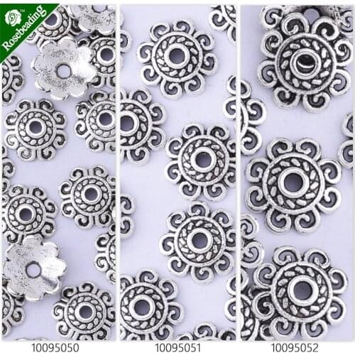 Lots of 50pcs 8-12mm vintage beads cap,filigree beads cap,end cap,flower spacer metal beads