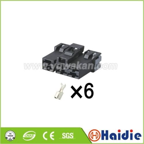 Free shipping 2sets 6pin auto plastic housing plug 7123-6366 female electrical wiring cable connector 7123-6366-30