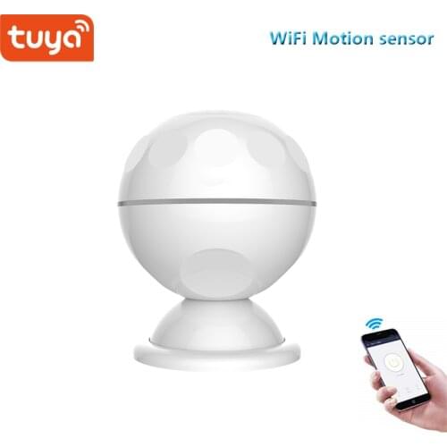 Tuya smart home security wifi PIR sensor with magnet bracket for smart life free APP compatible