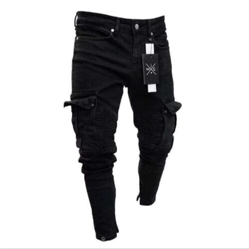 DPDEHAO Men's Biker Jeans