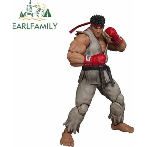 EARLFAMILY 13cm x 7.3cm for Ryu Car Stickers Vinyl Window Trunk Occlusion Scratch VAN Trunk Laptop Waterproof Vehicle Decal