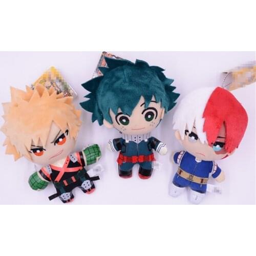 Anime My Hero Academia Midoriya Izuku Deku Bakugou Katsuki Todoroki Shoto Cosplay Doll Toy Anime Plush Dolls Child Gift Pendant