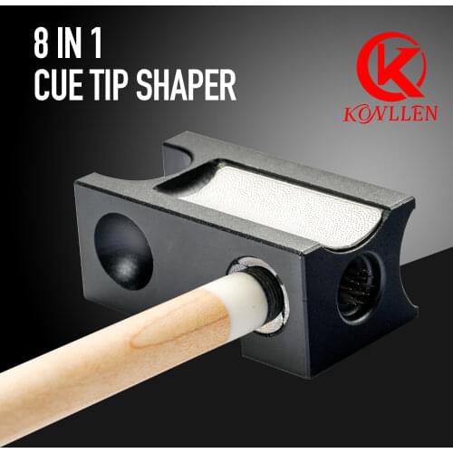 KONLLEN Billiard Tip Tool 8 in 1 Multifunctional Tip Repair Shaper Cue Tip Pinprick Blade Shaper Durable Billiard Accessories