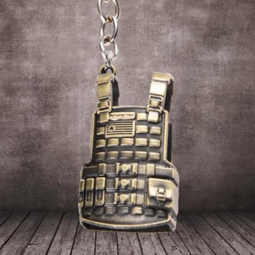 Pubgg Backpack Armor Keychain Playerunknowns-Battlegrounds Armor Keyring Key Chain Ring Armyy Jewelry Wholesale
