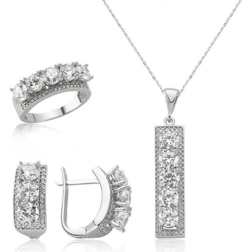 Silver 5 Stone Women 'S Set