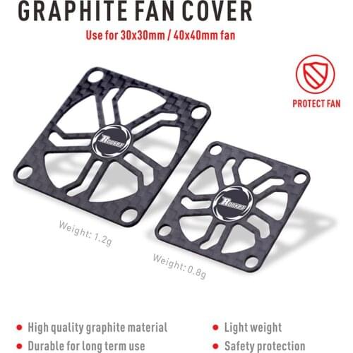 Cooling fan cover Rocket 40x40MM 30x30MM carbon M3 * 14mm 4pcs screws RC motor / electric regulating fan protection cover